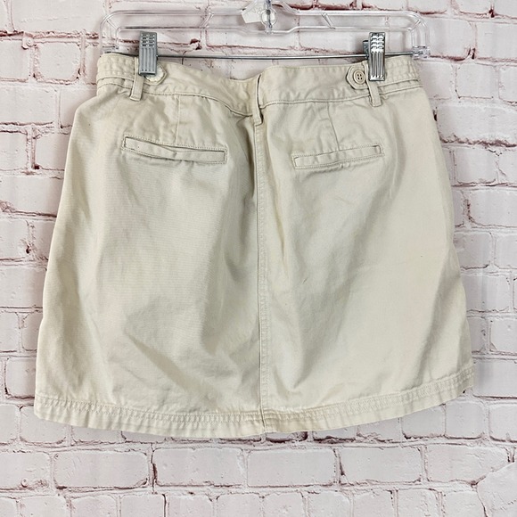 J. Crew Chinos Mini Skirt A-Line Pockets Khaki Casual Size 4 - Picture 4 of 4